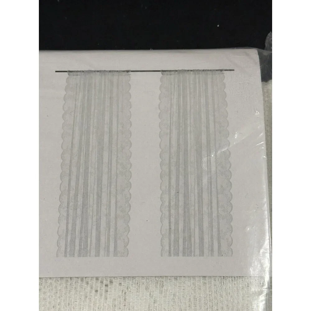 IKEA Lovely Classic White Alvine Spets 145 x 250cm Lace Net Curtains Sealed New